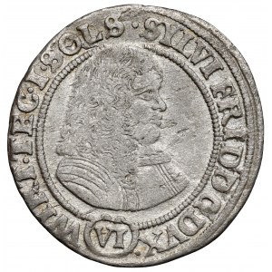 Śląsk, Sylwiusz Fryderyk, 6 krajcarów 1674 SP, Oleśnica