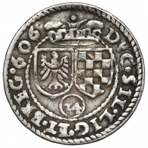 Śląsk, Jan Chrystian i Jerzy Rudolf, 3 krajcary 1606, Złoty Stok