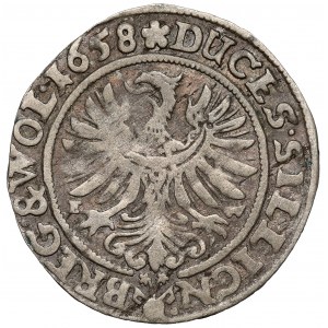 Śląsk, Trzej Bracia, 3 krajcary 1658, Brzeg
