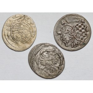 Śląsk, Greszle 1670-1704 - zestaw (3szt)