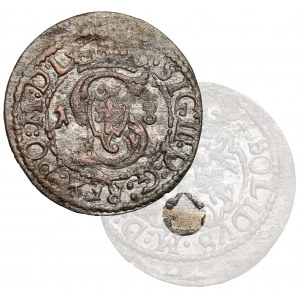 Zygmunt III Waza, Szeląg Wilno 1618 - BEZ herbu