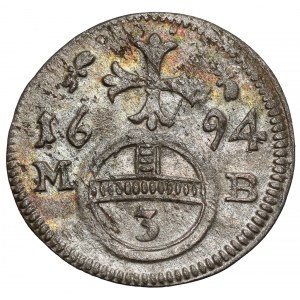Śląsk, Leopold I, Greszel 1694 MB, Brzeg - pszczoły
