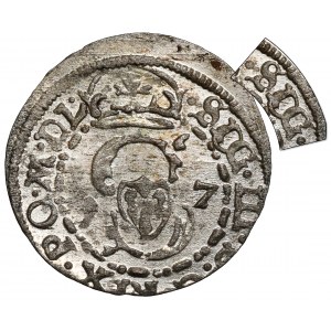 Zygmunt III Waza, Szeląg Wilno 1617 - przebitka SOG/SIG
