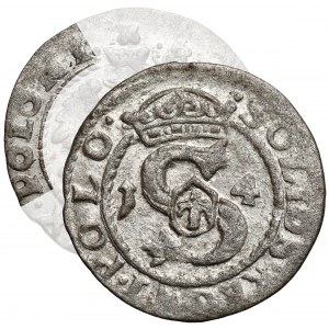 Zygmunt III Waza, Szeląg Bydgoszcz 1614 - POLONI - piękny