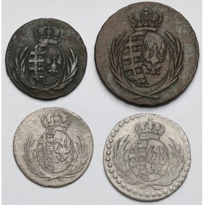 Księstwo Warszawskie, 1-10 groszy 1810-1813 - zestaw (4szt)
