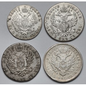 1-2 złote polskie 1816-1821 - zestaw (4szt)