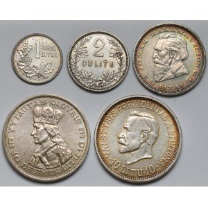 Litwa, 1-10 litu 1925-1938 - zestaw (5szt)