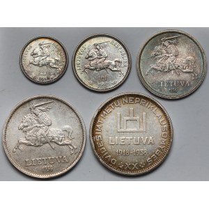 Litwa, 1-10 litu 1925-1938 - zestaw (5szt)