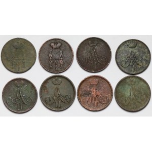 Kopiejka 1852-1864 BM, Warszawa - zestaw (8szt)