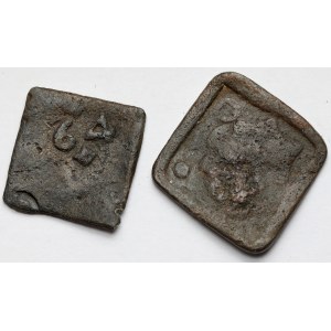 Gdańsk, żeton miejski 1664 i bez daty - zestaw (2szt)