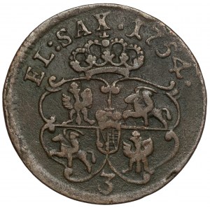 August III Sas, Grosz Grünthal? 1754 - cyfra 3