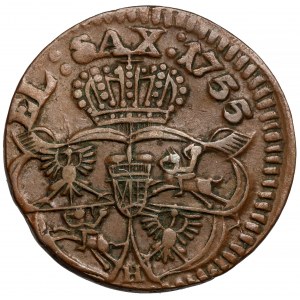 August III Sas, Grosz Gubin? 1755 - litera H