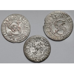 Zygmunt III Waza, Szeląg Ryga 1600-1618 - zestaw (3szt)