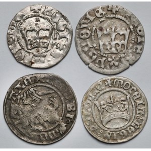 Władysław II Jagiełło i Aleksander Jagiellończyk, Półgrosze - zestaw (4szt)