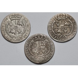 August III Sas, Szóstaki 1754-1756 - zestaw (3szt)