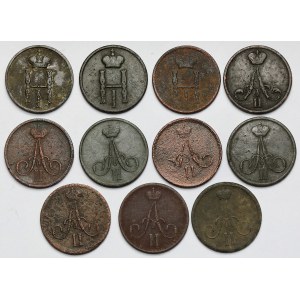 Dienieżka 1853-1863 BM, Warszawa - zestaw (11szt)