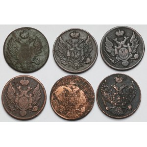 3 grosze 1817-1840 - zestaw (6szt)