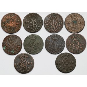 Poniatowski, Grosze 1767-1790 - zestaw (10szt)