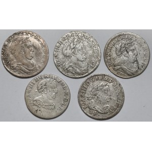 Jan III Sobieski, Szóstak Bydgoszcz 1678-1684 - zestaw (5szt)