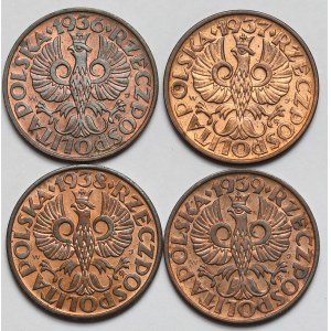 2 grosze 1936-1939 - zestaw (4szt)