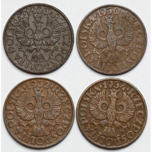 2 grosze 1923-1934 - zestaw (4szt)