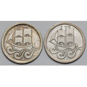 Gdańsk, 1/2 guldena 1923 i 1927 - zestaw (2szt)