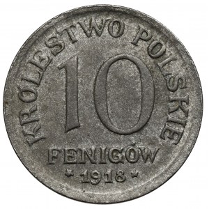 Królestwo Polskie, 10 fenigów 1918