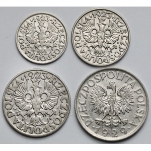 10-50 Groszy und 1 Zloty 1923-1929 - Satz (4 Stück)
