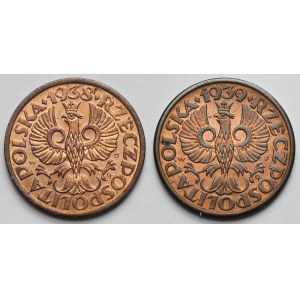 1 grosz 1938-1939 - zestaw (2szt)