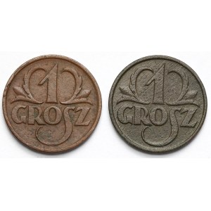 1 grosz 1927 i 1931 - zestaw (2szt)