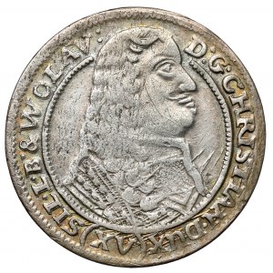 Śląsk, Chrystian wołowski, 15 krajcarów 1664, Brzeg