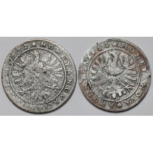 Śląsk, Chrystian wołowski i Jerzy III brzeski, 15 krajcarów 1662-1664, Brzeg