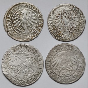 Zygmunt I Stary i Zygmunt III Waza, Grosze i Szóstak - zestaw (4szt)