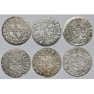 Zygmunt III Waza i Gustaw II Adolf, Półtoraki 1620-1635 - zestaw (6szt)