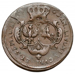 Kurlandia, Ernest Jan Biron, Grosz Mitawa 1763 - jedyny