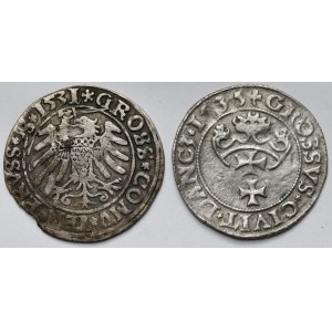 Zygmunt I Stary, Grosze Toruń 1531 i Gdańsk 1535 - zestaw (2szt)