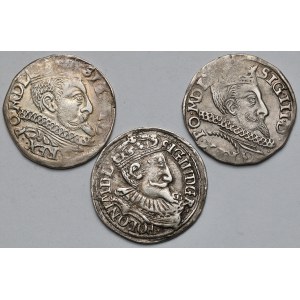 Zygmunt III Waza, Trojaki 1597 - zestaw (3szt)