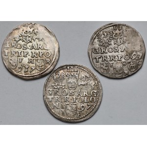 Zygmunt III Waza, Trojaki 1597 - zestaw (3szt)