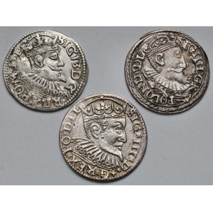 Zygmunt III Waza, Trojaki 1596-1597 - zestaw (3szt)