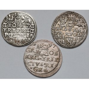 Zygmunt III Waza, Trojaki 1596-1597 - zestaw (3szt)
