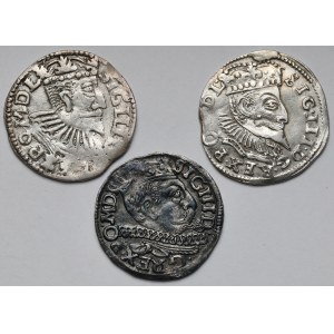 Zygmunt III Waza, Trojaki 1596-1599 - zestaw (3szt)