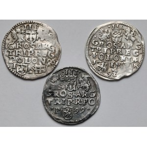 Zygmunt III Waza, Trojaki 1596-1599 - zestaw (3szt)
