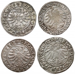Zygmunt I Stary, Grosze Toruń 1529-1534 - zestaw (4szt)