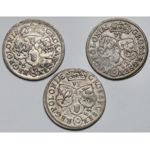 Jan III Sobieski, Szóstaki Bydgoszcz 1681-1683 - zestaw (3szt)