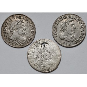 Jan III Sobieski, Szóstaki Bydgoszcz 1679-1684 - zestaw (3szt)