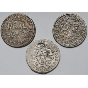 Jan III Sobieski, Szóstaki Bydgoszcz 1679-1684 - zestaw (3szt)