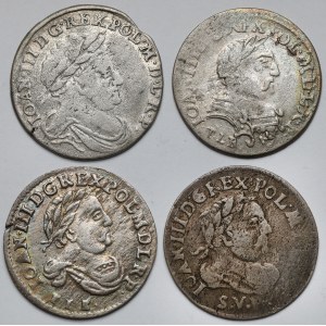 Jan III Sobieski, Szóstaki Bydgoszcz i Kraków 1678-1684 - zestaw (4szt)