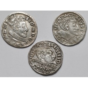 Zygmunt III Waza, Trojaki 1590-1598 - zestaw (3szt)
