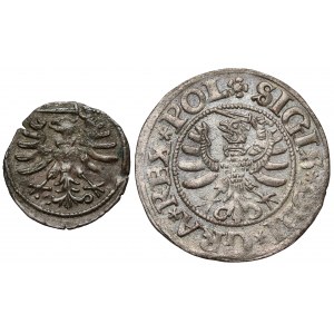 Zygmunt I Stary, Denar bez daty i szeląg 1531, Gdańsk - zestaw (2szt)