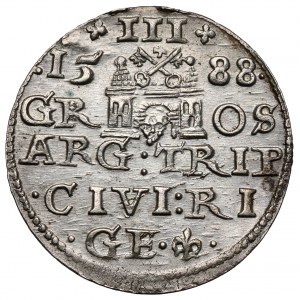 Zygmunt III Waza, Trojak Ryga 1588